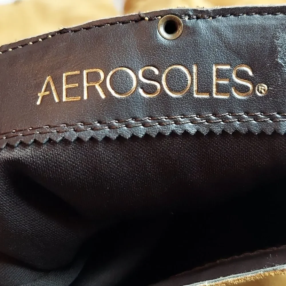 Aerosoles Supersonic Suede Slouch Boots Sz 7.5